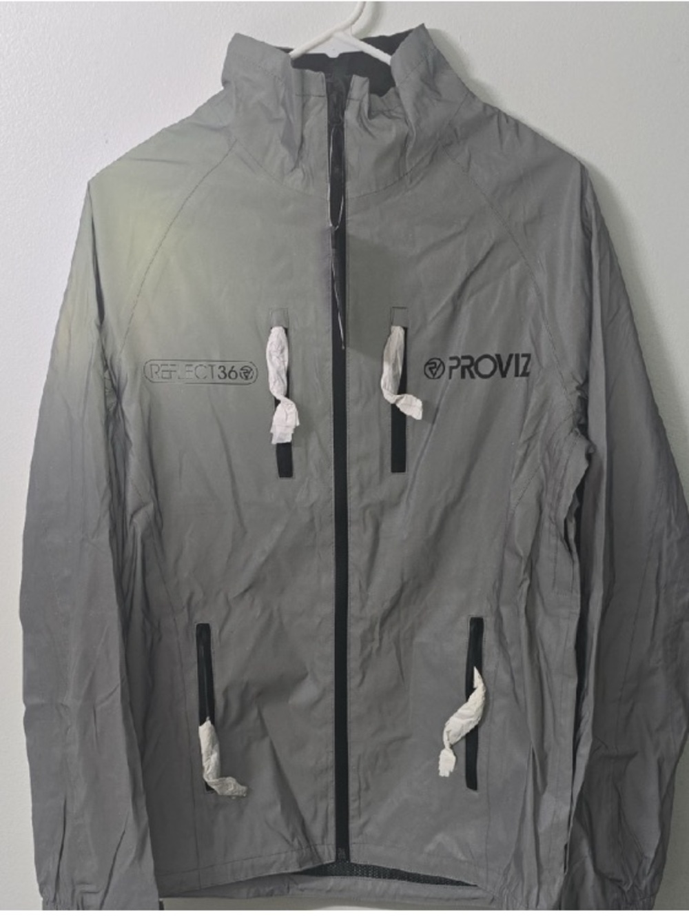 Women’s Reflective Gray Raincoat – Lightweight Waterproof
